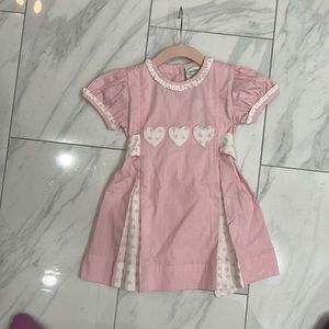 Grace and James Pink Pleated Heart Dress